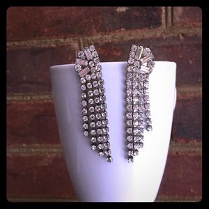 Vintage Rhinestone Drop Earrings.